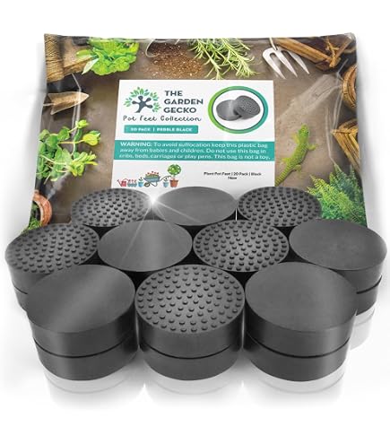 MIVAIUN 40 Pieds De Pot De Fleurs Auto-adhésifs - Surélévation Invisible, Antidérapante Pour Plantes Intérieur/extérieur