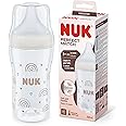 NUK Perfect Match Baby Bottle | 3+ Months | Adapts to Baby's Palate | Temperature Control | Anti Colic Vent | 260 ml | BPA-Free | Medium Silicone Teat | Rainbow