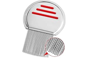 EKARTZ Lice Nit Comb Get Down Stainless Steel Metal Tooth Head Long Teeth/Professional Stainless Steel Nit Comb for Head Lice Treatment,Reusable,Removes Louse Nits (Pack of 1)