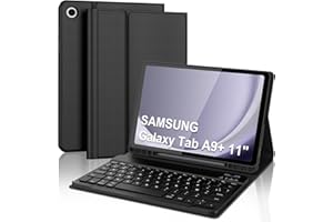 OCCTINGKIND Coque Clavier pour Samsung Galaxy Tab A9 Plus/A9+ 11 Pouces, AZERTY Français Housse Clavier Bluetooth Magnétique Détachable avec Porte Crayon pour Tablette Samsung Galaxy Tab A9 Plus 11" 2023, Noir