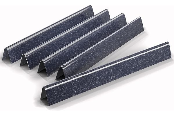 GFTIME 57cm Flavorizer Bars 7537 pour Weber Spirit E310/320 (2007-2012) avec boutons de brûleur latéral, couvercle de brûleur 7536 pièces de rechange pour Spirit 700, Weber 900