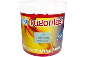 Rugoplast - Pintura plástica mate blanca económica T-150 para paredes de interior, Blanco, 23 Kg