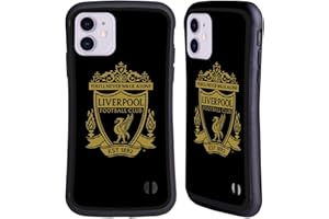 Head Case Designs Officially Licensed Liverpool Football Club Black 2 Crest 2 Hybrid Case Compatible With Apple iPhone 11