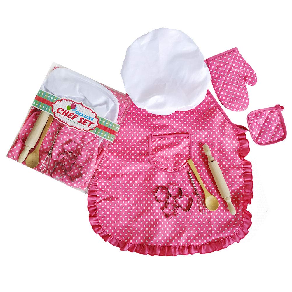 Yulie-11-pcs-Ensemble-de-Cuisine-et-de-ptisserie-pour-Enfant-Enfants-DIY-Cuisson-Ensemble-de-Chef-pour-3-8-Ans