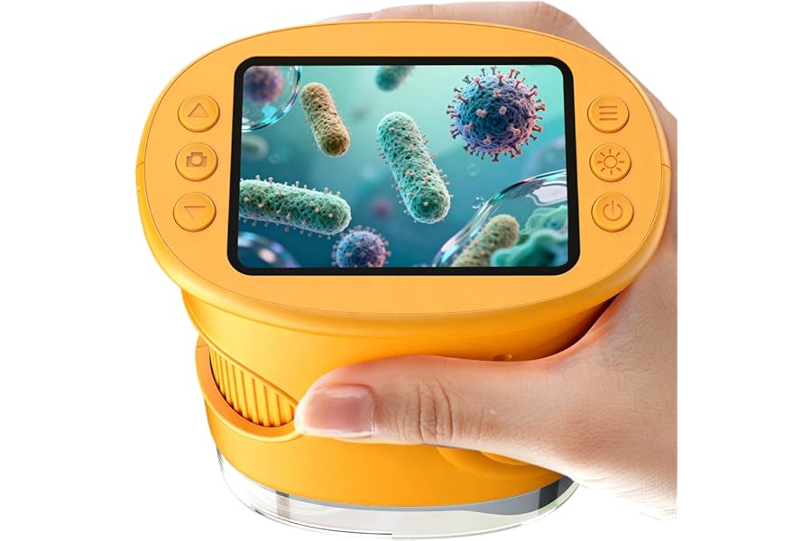 1000X Handheld Digital Microscope for Kids: Portable Miniscope with 2.0" IPS Screen - STEM Outdoor Toys for Age 4-12 - Birthday Gifts for Girls Boys - Science Gadget Edu Kits
