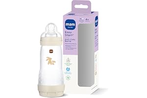 MAM Easy Start Anti-Colic Babyflasche | 4+ Monate | Milchflasche für Babys | 94% Akzeptanz | Weniger Koliken | stillfreundliche Baby Trinkflasche | Sauger Gr. 2 | 320 ml | Hase