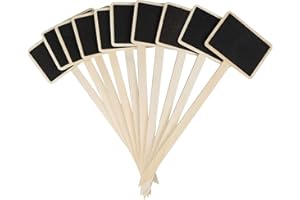 JJWNMLL Etichette per Piante in Legno Nere 20 Pezzi,Mini Etichette Lavagna per Piante da Giardino, Targhette a T per Semi di Verdura Alberi Erbe Fiori Giardino - Rettangolari