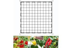 BERELIN Wachsen Zelt Netz 120x120 cm, Elastisches Spalier Mit 4 Haken für Pflanzen, Gemüse, Obst, Blumen - Mesh Ranknetz für Garten und Gartenarbeit