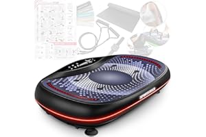 Sportstech - VP500 Plataforma Vibratoria, 4D Premium Plataforma Vibraciãn Muscular, Smart Plataforma Vibratoria Fitness con Digital Touch Integrado, Accionado por 3 Motores, 60 Niveles de Velocidad