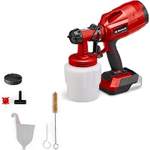 Einhell Akku-Farbsprühsystem TC-SY 18/60 Li-Solo | PXC | 18 V | 650 ml/min Förderleistung | Farbmengenregulierung | 800 ml Farbbehälter | 2 Düsen