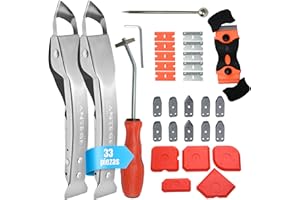 ANTEGE Kit de Herramientas completo con 2 Aplicador de Silicona, Quita Silicona, Espatula Silicona para Juntas, Rascador Juntas Azulejos, Calafateo Silicona, Baldosas Suelo, Silicone Tool, Rasqueta Cocina
