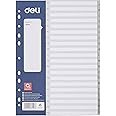 Deli E38157 20-Tabs A To Z Index Divider, A4 Size, Gray
