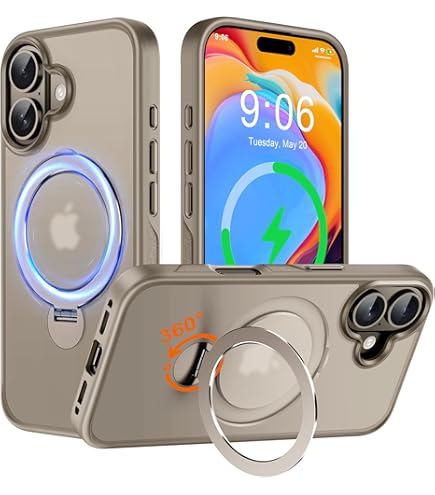DUEDUE For IPhone 16 Case Magnetic With Ring Stand[Compatible With Magsafe], Full