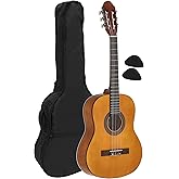 Navarrez NV13 guitarra clásica marrón 3/4, bolsa/Gig Bag, 2 púas
