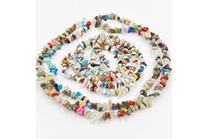 600 pezzi perline di pietra frantumate naturali multicolori 5-8 mm, lyfLux irregolare pietra preziosa guarigione cristallo allentato perle di roccia foro per bracciali gioielli artigianato fai da te