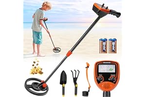Detector de Metales niños, Sunowl Detector Metales Niños Ajustable en Altura con 2 Modos, Bobina de Búsqueda Impermeable, Detector de Metales para Niños de Alta Precisión de 10-100cm para Metal