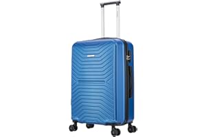 FLYMAX 24" Medium Suitcase 4 Wheel Lightweight Luggage Hard Shell ABS Travel Case Hold Check in Fits 15kg - 20kg Medium Size + 3 Digit Lock + Telescopic Handle 67 Litre Capacity