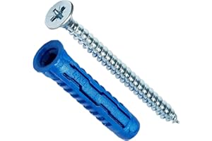 Rawlplug 4ALL-06+4540 6 mm Nylon Multi-Purpose Plug and Screw (50 pieces)