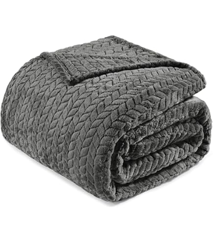 Exclusivo Mezcla Plaid Couverture Polaire à Motif Carreaux, Plaid jeté