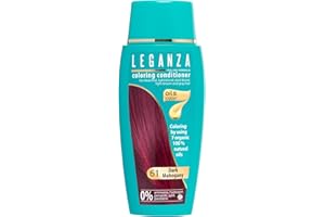 LEGANZA | Bálsamo Colorante Natural para el Cabello Color Caoba Oscuro Nº 61 | Tinte Sin Amoniaco | Enriquecido con Aceites Naturales | baño de color | cubre canas | 150ML