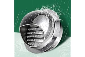 KDDEON Tapa de Chimenea de Acero Inoxidable 304,Escape de Ventilación de Calentador de Baño,Salida de Ventilación de Pared Redonda,Cubierta de Chimenea de Tubo de Escape (100mm/3.9in)