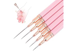 XINJODUZ 5 sztuk cienkopisów pędzelków do zdobienia paznokci, cienkie pędzle do zdobienia paznokci