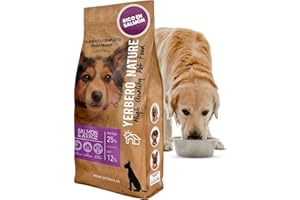 Yerbero Nature Comida para Perros de Salmón y Arroz - Pienso de 10kg para Perros de Tamaño Mediano y Grande – Comida Premium de Alta Digestibilidad Rica en Salmón – Ingredientes para Nutrición Óptima