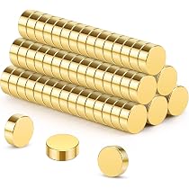 6x3mm Aimant Néodyme Doré Paquet de 80 Pièces Aimants Puissants pour