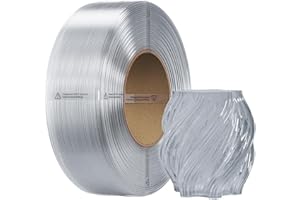 Creality PETG Filament de Recharge 1,75 mm, Filament CR-PETG sans Bobine pour Imprimante 3D, Précision Dimensionnelle +/- 0,02 mm, Excellente Stabilité, 1KG, Transparent