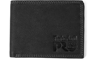 Timberland Pro Męski wąski skórzany portfel RFID z okienkiem na dowód osobisty z tyłu, rozmiar uniwersalny