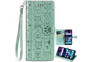 BAILI Animal Wallet Case for Motorola Moto G84 5G, Leather Folio Cover Lovely Cat Dog Magnetic Closure Cartoon Design, Wallet Cover for Motorola Moto G84 5G-005