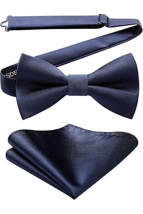 Noeud Papillon Homme Bleu Marine – Pré-noué, Tricoté, Taille Unique