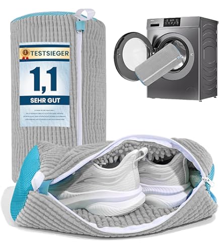2 Stuks Schoenwaszak voor Wasmachine, Aluusy Schoenenwaszak Groot 360° Wrap-around Reiniging, Herbruikbare Waszakken voor Schoenen, met Ritssluiting