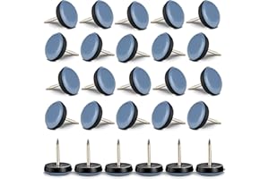 SITENGJUN 20 pièces Patins pour Chaises, Patins de Chaise en Téflon avec Clou, Protection Pied de Chaise pour Carrelage, Parquet, Chaises, Tables et Lits