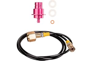 SPRUDELUX® Adaptador de manguera de alta presión de CO2 para Sodastream Duo Quick Connect QC | para conexión a botellas de CO2 más grandes, botella de ácido carbónico, conexión directa (Longitud 1 m)