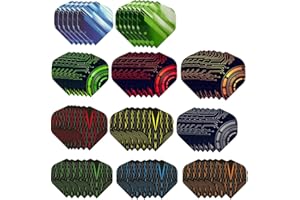 OHAODUO 66 sztuk lotek do darta, akcesoria do darta, standardowe rzutki do darta Flights klasyczne lotki do rzutek stalowych i miękkich, standardowy kształt lotki biały czarny różowy czerwony liliowy różowy niebieski (xuancai Lanlv)