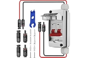 MOLBORY Disyuntor DC Planta PV: Interruptor de Separación DC de Fusibles Automático para Circuito PV 32 A 500 V - Módulo Fotovoltaico, Instalación Solar Central de Balcón