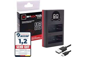 Baxxtar Cargador Doble (LCD USB-C Micro-USB) para DMW-BLG10E BLG10 batería Compatible con Panasonic DMW-BLE9 Lumix DC GX9 G110 G100 TZ202 TZ101 TZ99 TZ91 GF3 GF5 GX7 GX80 LX100 II ZS70 ZS110
