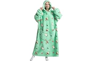 Xinlong Übergroße Hoodie-Decke Panda Gemütliche Plüsch mit Tasche Bequeme Sweatshirt Decke Fleece Decke Kapuzenpullover Tragbare Decken Hoodie Ganzkörperdecke TV-Decke mit Ärmeln Damen Herren Unisex