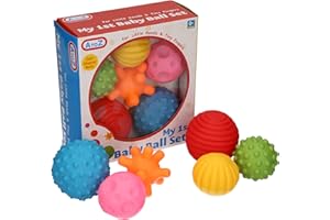 ATOZ A to Z 61017 My First Baby Multi Textured Sensory Soft Balls, multicolor