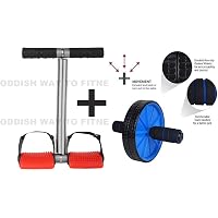ODDISH; way to fitness 2020 SSTTR-AB Tummy Trimmer-Single Spring Combo Ab Roller Abdominal Exercise for Men and Women