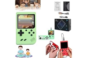 GAHWA Gametendo,Tiny Tendo -Handheld Game Console-Portable Retro Video Game with 400 Classic FC Games Color Screen, Support TV Connection & Two Players, 1020mAh Rechargeable Battery Present (Green)