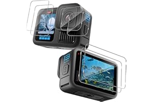 Aerku Pellicola Vetro Temperato Compatibile con GoPro Hero 13 Black, Pellicola Fotocamera Accessori [2+2+2 Pezzi], 9H HD Anti Graffi Trasparente Protezione Schermo Pellicola Protettiva