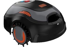 BLACK+DECKER BCRMW122-QW - Robot Rasaerba per Superfici Fino a 700 m², 12V 4.3Ah con Pulitore del Piatto di Taglio