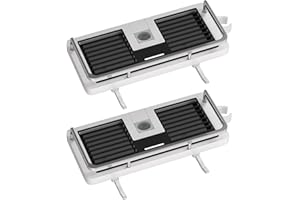 DIYGEEK Mensola Doccia Senza Foratura, Organizzatore Bagno Sospeso Regolabile in Altezza per Barra Doccia Diametro 18-25 mm, 2 Pezzi, Bianco
