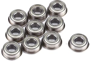 Aramox roulement à billes à bride goupilles de roulement roulement 5mm avec bride, 10Pcs F686ZZ 6 * 13 * 5mm Mini roulements à billes en acier à double blindage en acier métallique