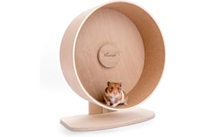 Niteangel Hamster-Trainingsrad aus Holz: Leises Laufrad für Hamster, Rennmäuse, Mäuse und andere ähnlich große kleine Haustiere (L)