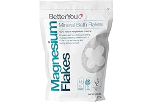 BetterYou Cristaux de bain originaux au magnésium, source naturelle de magnésium Zechstein, cristaux de bain minéraux, sels de bain nettoyants, végétaliens et sans huile de palme, 1 kg