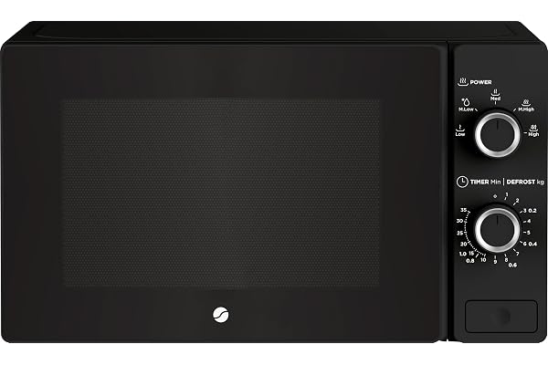 Ströme Mikrovågsugn MM70020 700W 20L – 5 Effektnivåer, Upptining efter tid & vikt, Roterande Tallrik 25,5 cm, Enkel Vredstyrning, Invändig Belysning
