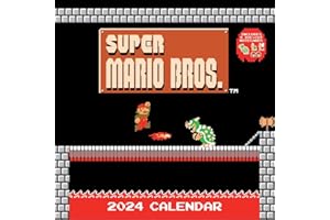 Super Mario Bros. 8-bit Retro 2024 Wall Calendar With Bonus Diecut Notecards: With Bonus Diecut Notecards